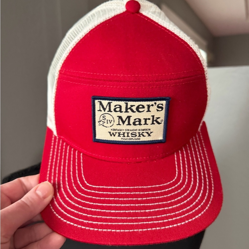 Maker's Mark Kentucky Straight Bourbon Whisky trucker hat red